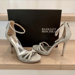 Badgley Mischka Signify Glitter heels sandals